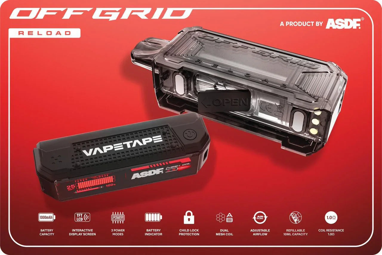 offgrid vape battery harga ASDF Reload Cartridge & Unity Plug Flavor:Icy Mint Flum Float Vape: Compact, Pure THCa