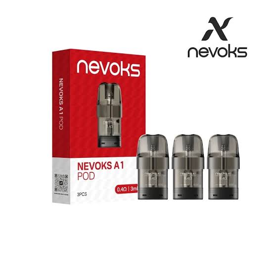 Nevoks A1 vape pods with 0.4Ω coils, 3ml capacity, 3-pack in red box