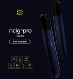 ncig pro Midnight vape device with green LED, now available