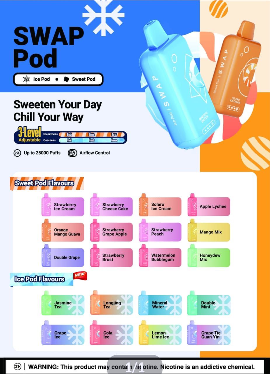 elfbar pod flavours Swap 25k Prefilled System Fixed power vape flavours Farbe:grün Elfa Pod Pear günstig