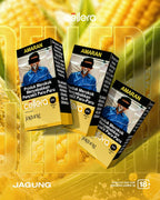 Cellera Jagung 2ML vape pods with 1000 puffs, golden corn-themed packaging, 18+ restricted
