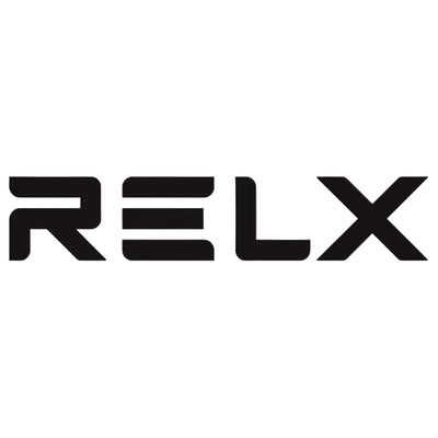 RELX brand logo in bold black letters on white background