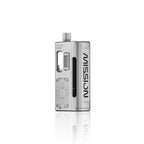 Silver Mission vape device with floral design and sleek hardware