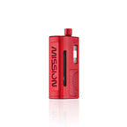 Red Mission Apollo vape device with sleek design and clear e-liquid window