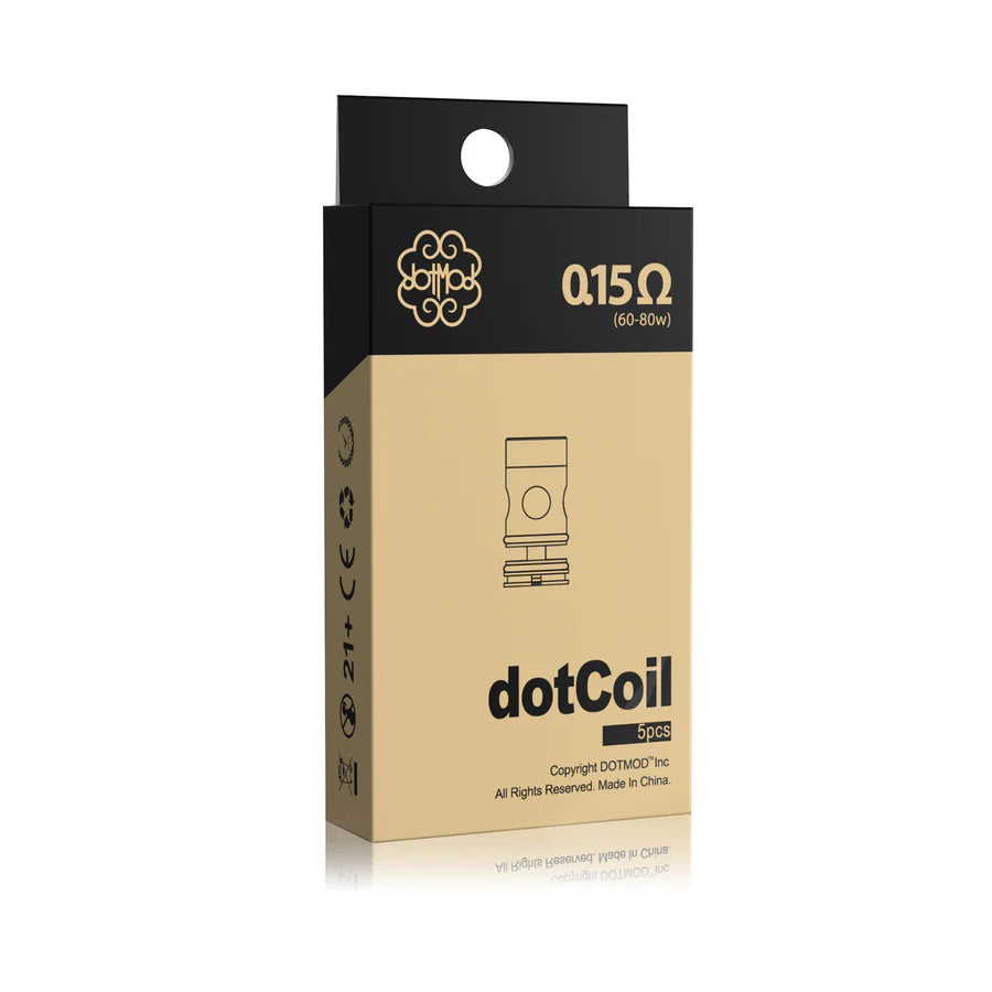dotCoil 0.15Ω vape coils, 5pcs pack for 60-80W, premium vaping hardware