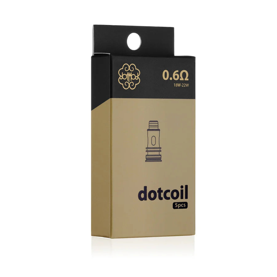 dotcoil 0.6Ω vape coils, 5pcs, 18W-22W, premium vaping hardware