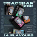 Spacebar 20K disposable vape with 20ml capacity, 800mAh battery, 20,000 puffs, 14 flavors