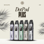 DotPod Plus 2025 vape devices in five marble finishes with digital displays, new collection