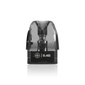 0.4 ohm vape pod with clear chamber and black base, compatible with Jomo devices