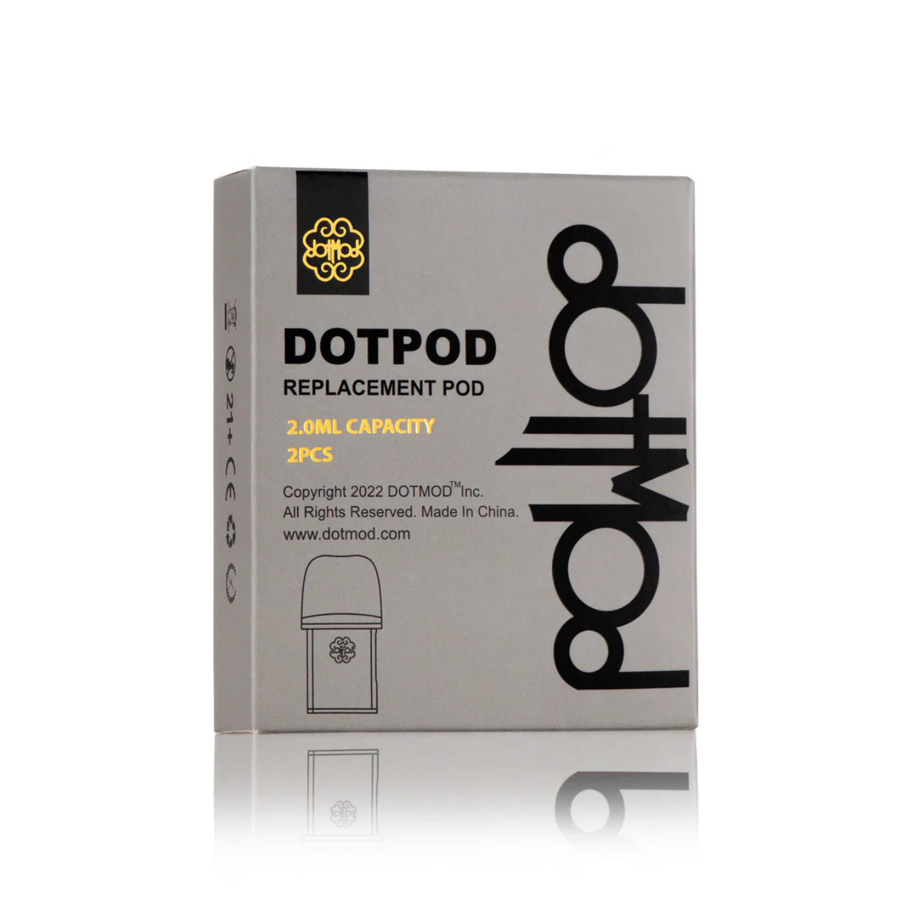 DOTPOD replacement pods, 2.0ml capacity, 2 pcs pack for vape devices