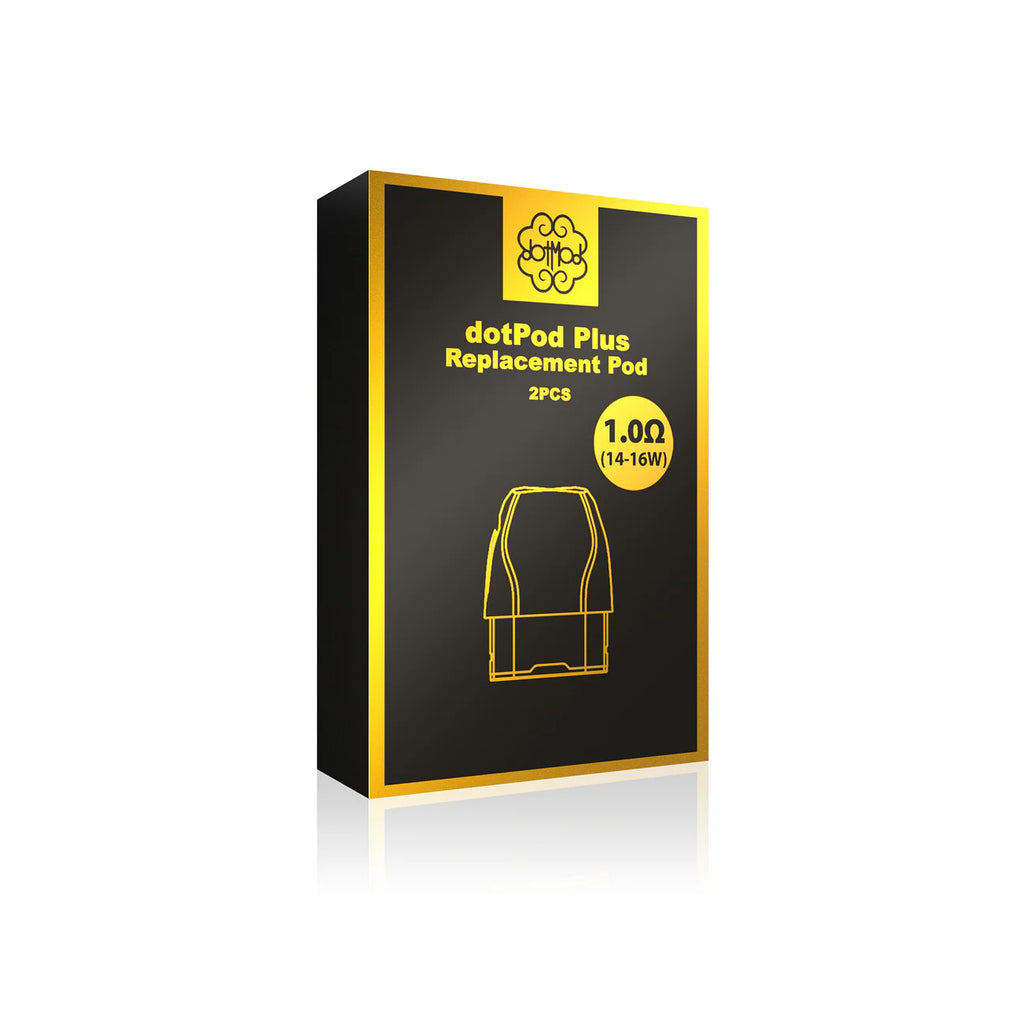 dotPod Plus 1.0Ω replacement pods, 2pcs, for 14-16W vaping devices
