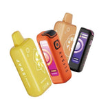 Colorful disposable vape pens with turbo boost features, sleek design for portable vaping