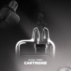 Nexgen Pro Cartridge vape pod with vapor, sleek design, black background